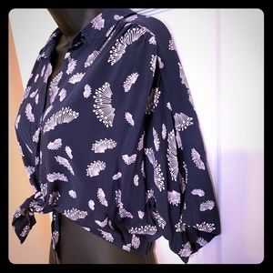 Urban Outfitters button up cropped blouse